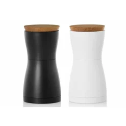 Ad Hoc Twin Set Peper-zoutmolen Wit-zwart D6,2xh13,3cm