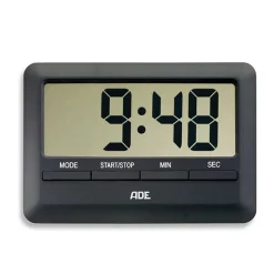 ADE Dig. Kookwekker Zwart Magnetisch 1,1x10,1xh7cm Incl.1x Cr2032-lcd Displa