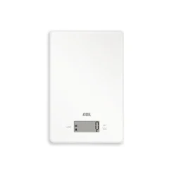 ADE Digitale Keukenweegschaal Julia Wit 23x15cm - Incl. 2x Aaa - Lcd Display