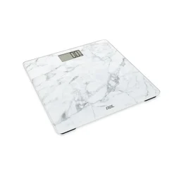 ADE Digitale Personenweegschaal Amina Marble White 30x30cm- Incl. 2x Aaa- Lcd Displa