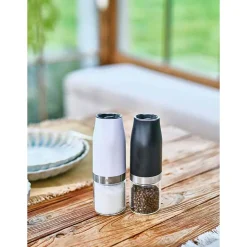 ADE Elektrische Peper-zoutmolen Wit D6xh18,3cm - Incl. Batterijen