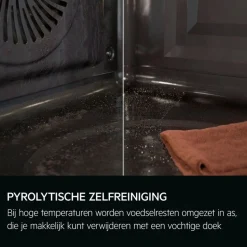 AEG NBU5P40SK 5000 SurroundCook Heteluchtoven met pyrolysereiniging