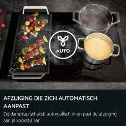 AEG NCH84B03CB Kookplaat met afzuiging - 6000 ComboHob met brugfunctie 80 cm