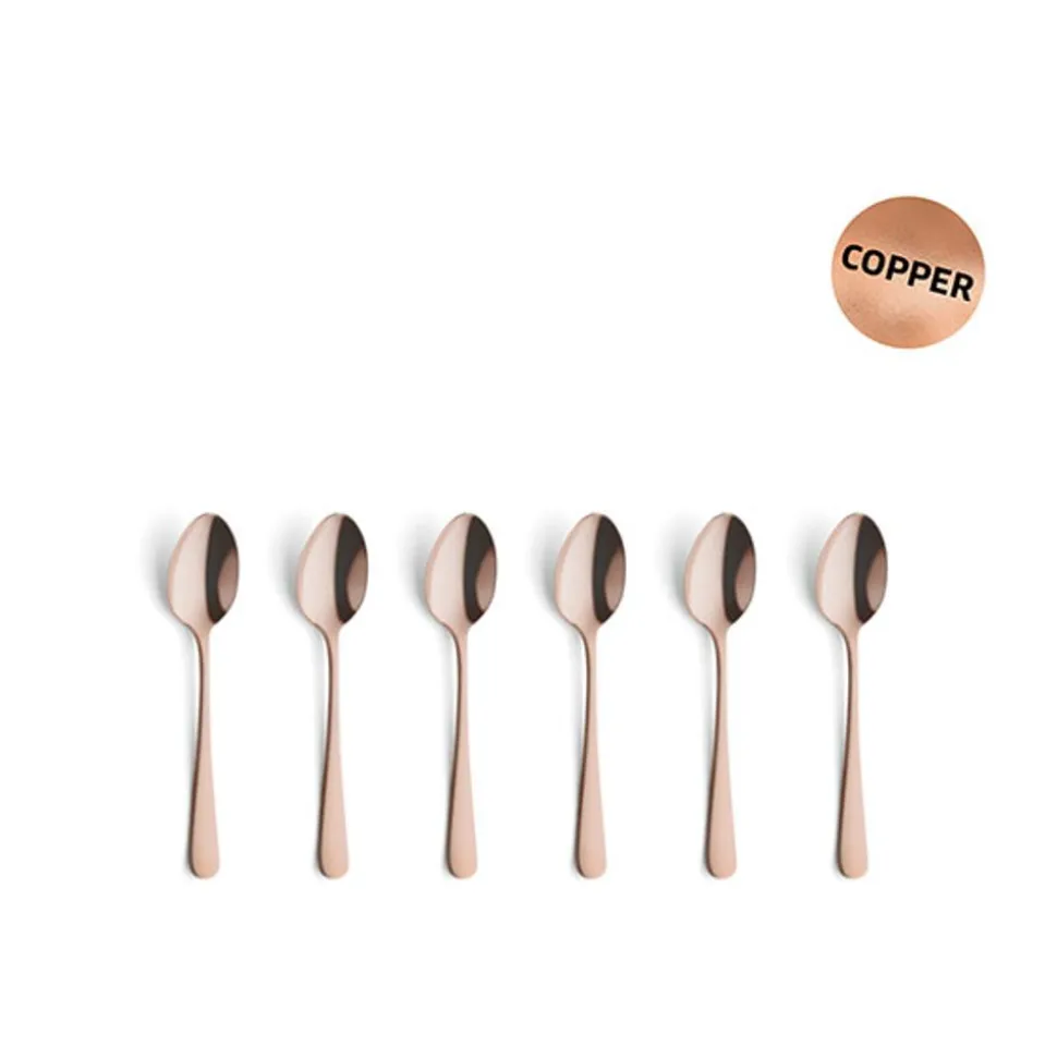 Amefa Austin Vintage Copper Koffielepels Set6