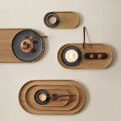 Asa Dienblad ovaal 44x22,5cm H2,4cm wilgenhout