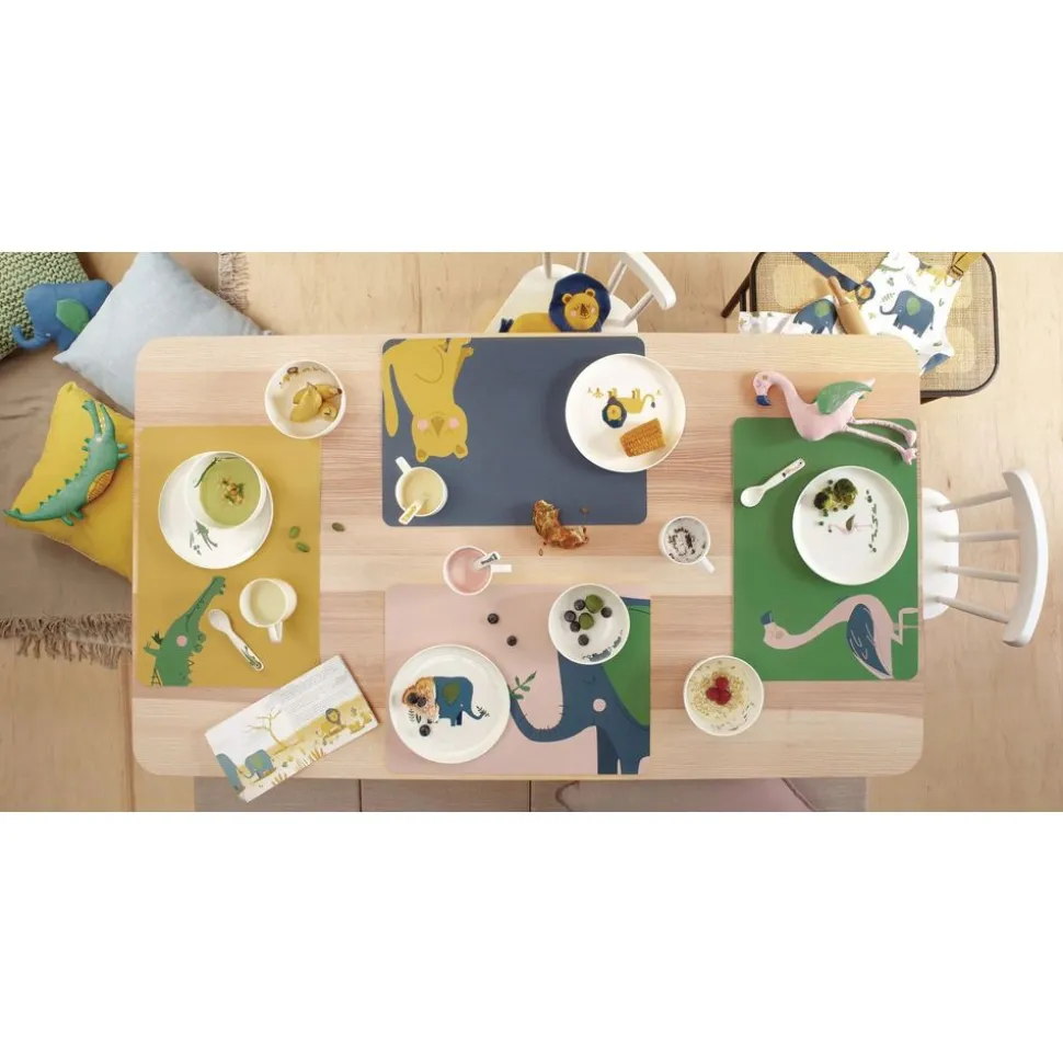 Asa Kids Placemat lederlook 46x33cm Emma Elephant