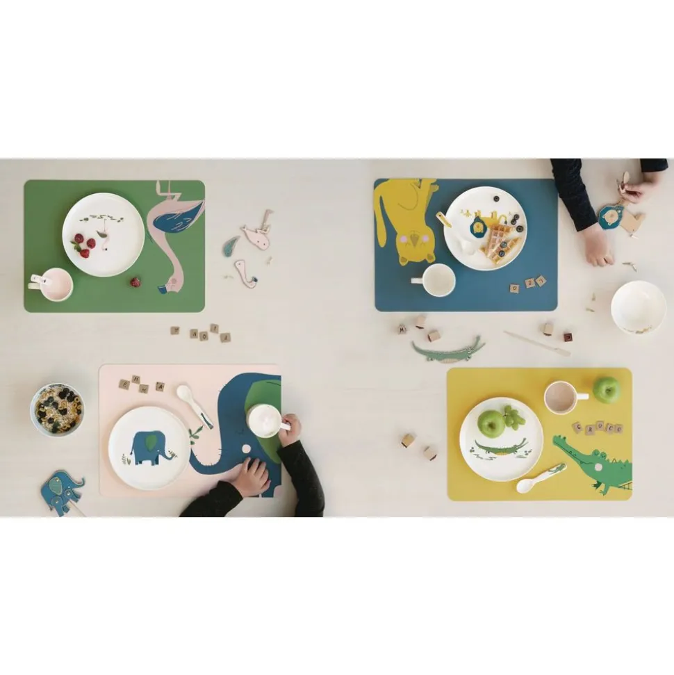 Asa Kids Placemat lederlook 46x33cm Emma Elephant
