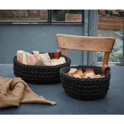 Asa Mand gehaakt D26cm H10cm Black