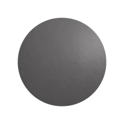 Asa Placemat rond lederlook D38cm Basalt