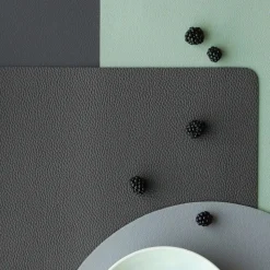 Asa Placemat Rond lederlook D38cm Stone