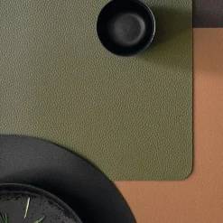 Asa Placemat Rond lederlook D38cm Stone