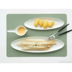 Asa Placemat Rond lederlook D38cm Stone