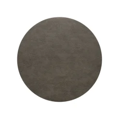 Asa Placemat Vegan Leather Rond 38cm Mushroom