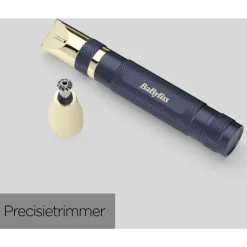 Babyliss Super-X Metal Series neus-, oor- en wenkbrauwtrimmer (goud/blauw)