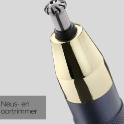 Babyliss Super-X Metal Series neus-, oor- en wenkbrauwtrimmer (goud/blauw)