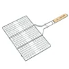 Barbecook hamburgergrill uit chroom en hout 35x23cm FSC 100%