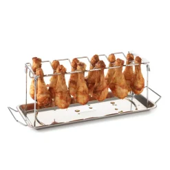 Barbecook Kippenvleugelhouder uit rvs voor 12 bouten 37.5x15.5x2cm