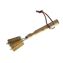 Barbecook 2-koppige roosterborstel uit koper en rubberhout 23cm FSC