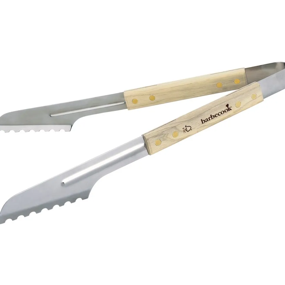 Barbecook Luxe tang uit rvs en rubberhout 40cm FSC 100%