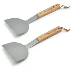 Barbecook Set van 2 plancha spatels uit rvs en rubberhout 31cm FSC 100%