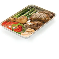 Barbecook Set van 5 wegwerp rechthoekige barbecueschalen uit aluminium 34.5x23cm