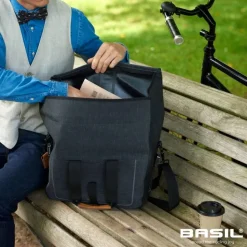Basil Urban Dry - business fietstas - 20 liter - donkergrijs