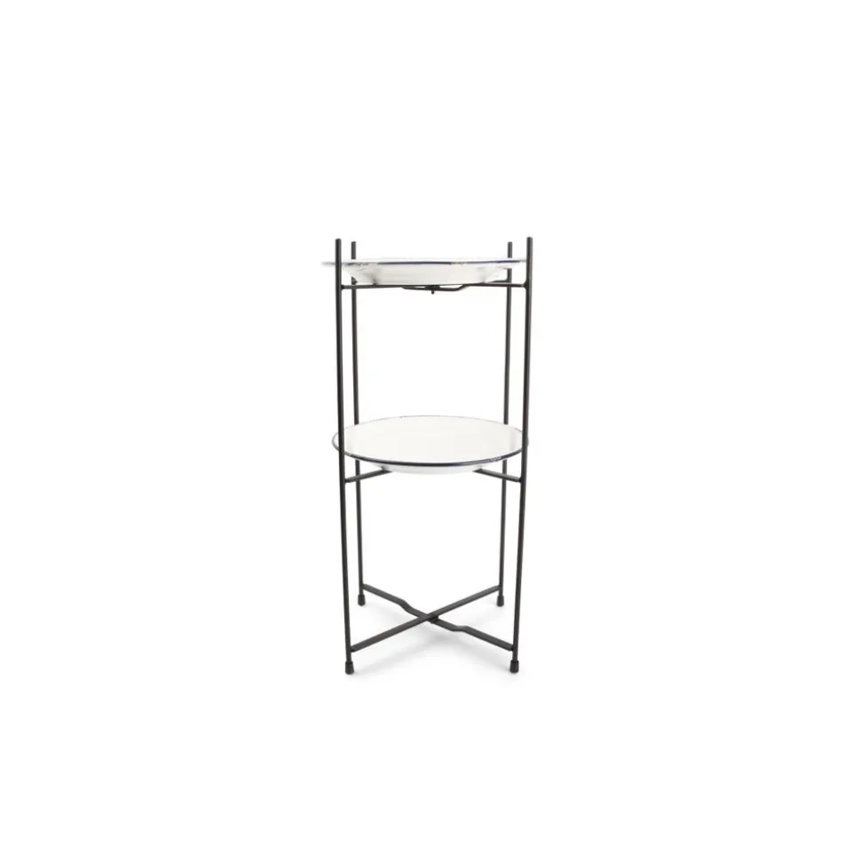 BonBistro Truss Etagère 23x23xH42,5cm voor 3 borden zwart