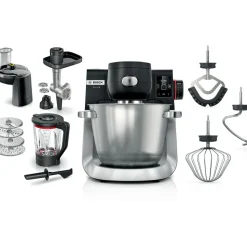 Bosch MUMS6ZS34 1600 W Zwart, Geborstelde inox