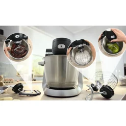 Bosch MUMS6ZS34 1600 W Zwart, Geborstelde inox