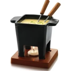 Boska Nero Tapasfondueset Zwart 200ml 13x13xh 13cm