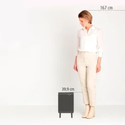 Brabantia Bo Hi Afvalemmer 7L White