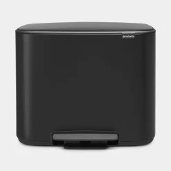 Brabantia Bo Pedaalemmer 11+23L mat zwart