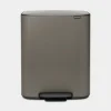 Brabantia Bo Pedaalemmer 2x30L Platinum