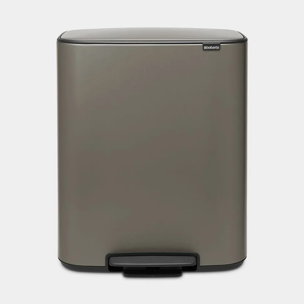 Brabantia Bo Pedaalemmer 2x30L Platinum