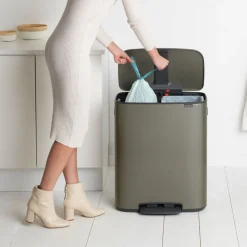 Brabantia Bo Pedaalemmer 2x30L Platinum