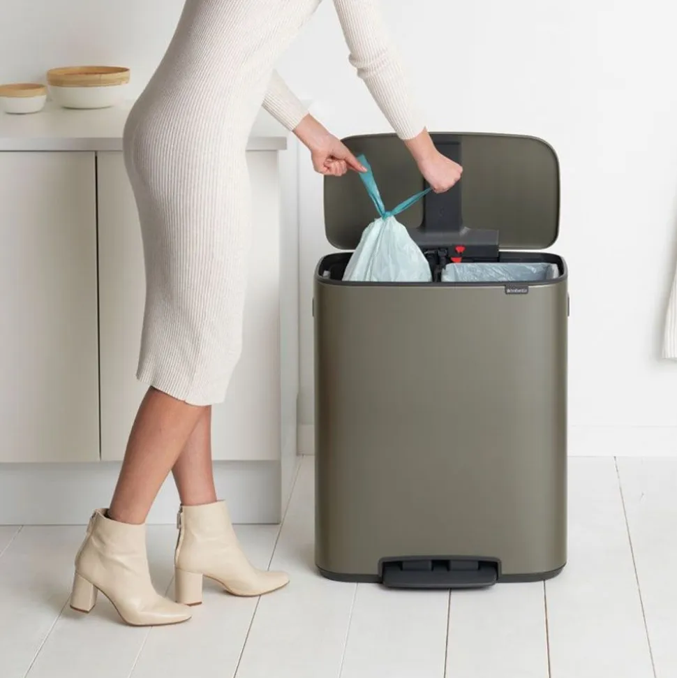 Brabantia Bo Pedaalemmer 2x30L Platinum