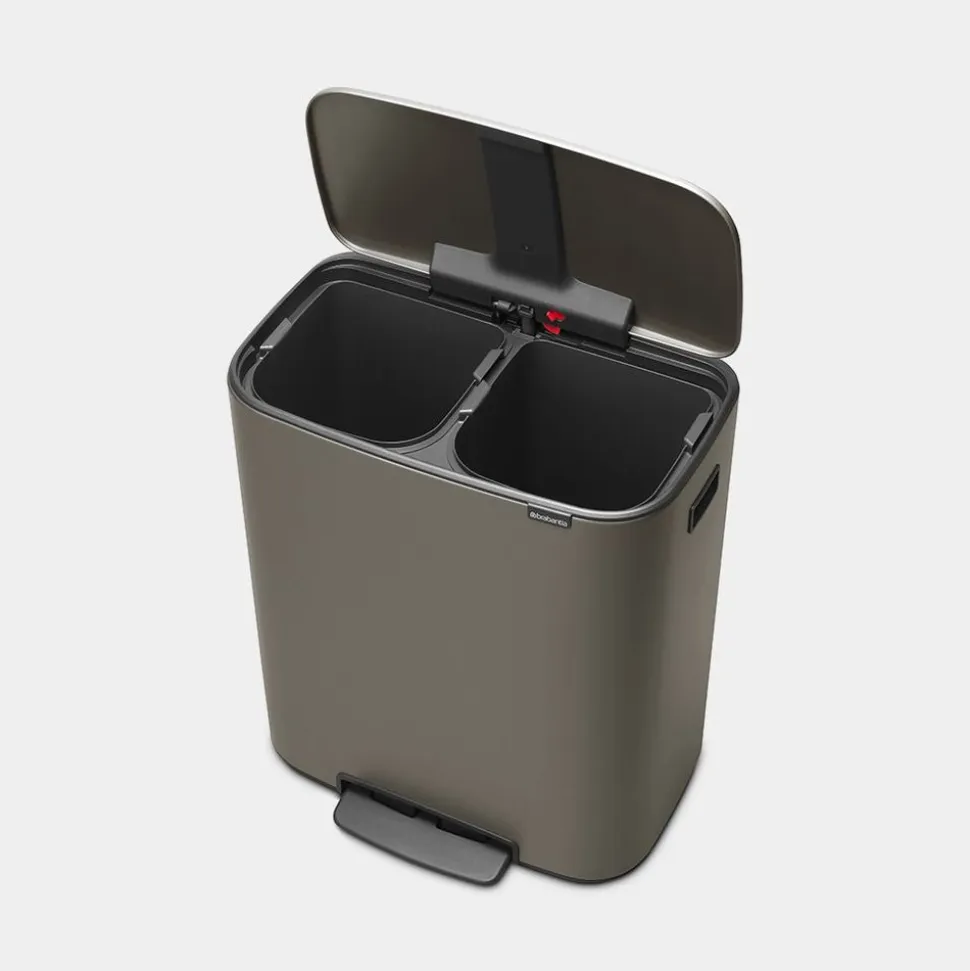 Brabantia Bo Pedaalemmer 2x30L Platinum