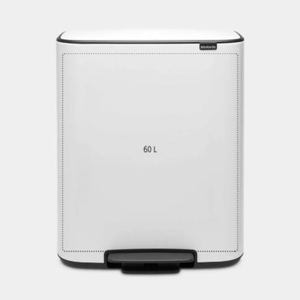 Brabantia Bo pedaalemmer 60 liter met kunststof binnenemmer White