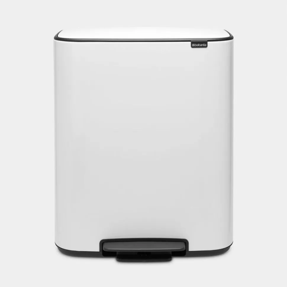 Brabantia Bo pedaalemmer 60 liter met kunststof binnenemmer White