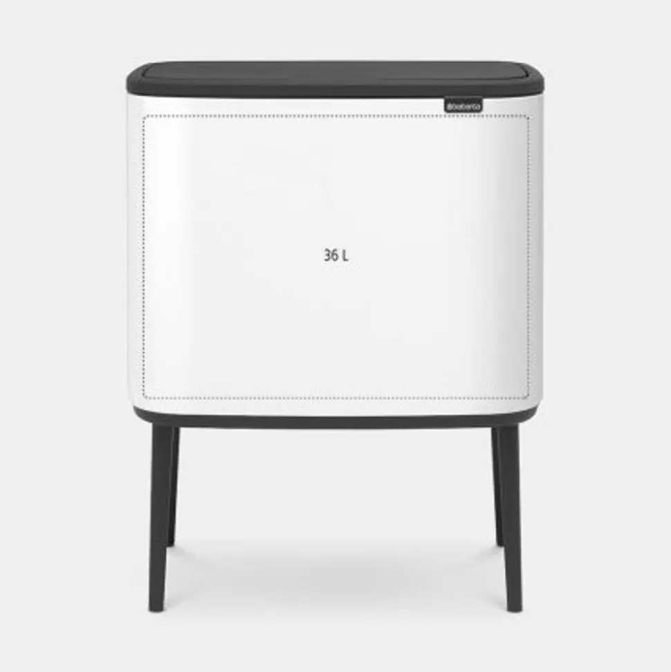 Brabantia Bo Touch Bin afvalemmer 36 liter met kunststof binnenemmer White