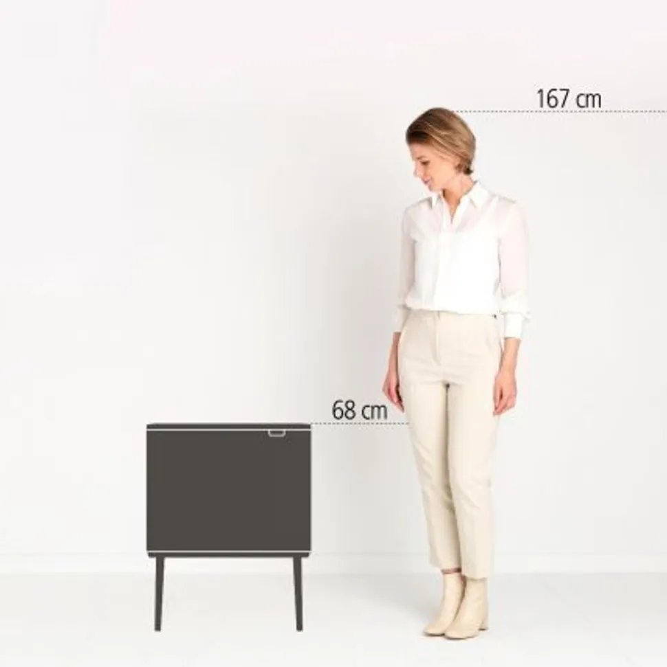 Brabantia Bo Touch Bin afvalemmer 36 liter met kunststof binnenemmer White