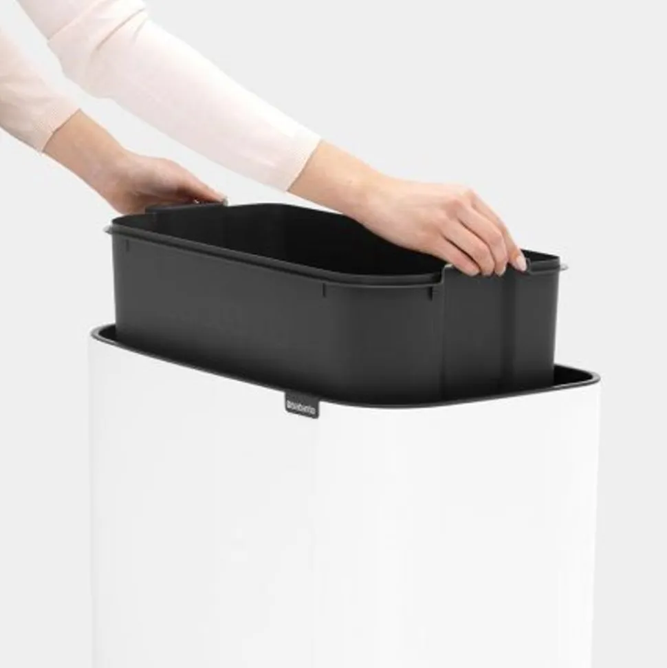Brabantia Bo Touch Bin afvalemmer 36 liter met kunststof binnenemmer White