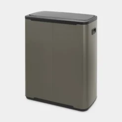Brabantia Bo Touch Bin afvalemmer 2 x 30 liter met 2 kunststof binnenemmers Platinum
