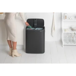 Brabantia Bo Touch Bin Hi 2x30 liter Zwart
