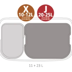 Brabantia Bo Touch Bin 11+23L Platinum