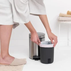 Brabantia NewIcon pedaalemmer 3 liter met kunststof binnenemmer Mineral Infinite Grey