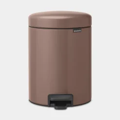 Brabantia NewIcon pedaalemmer 5 liter met kunststof binnenemmer Satin Taupe