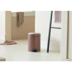 Brabantia NewIcon pedaalemmer 5 liter met kunststof binnenemmer Satin Taupe