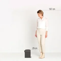 Brabantia NewIcon pedaalemmer 5 liter met kunststof binnenemmer Soft Beige