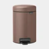 Brabantia NewIcon pedaalemmer 3 liter met kunststof binnenemmer Satin Taupe